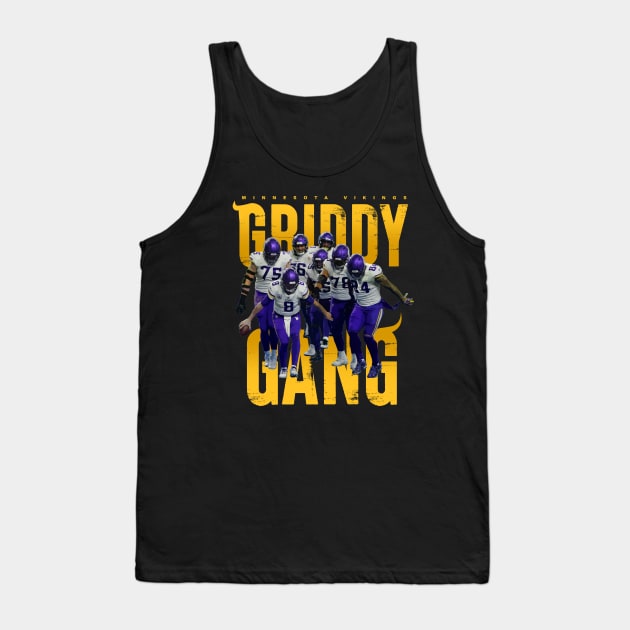 Griddy Gang Minnesota Vikings Tank Top by Juantamad